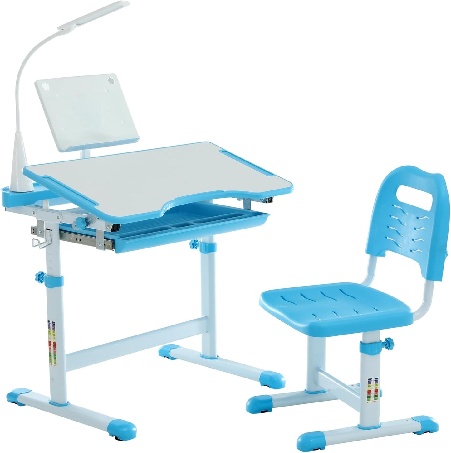 EduSpark Kids Study Hub - Conjunto funcional de escritorio y silla