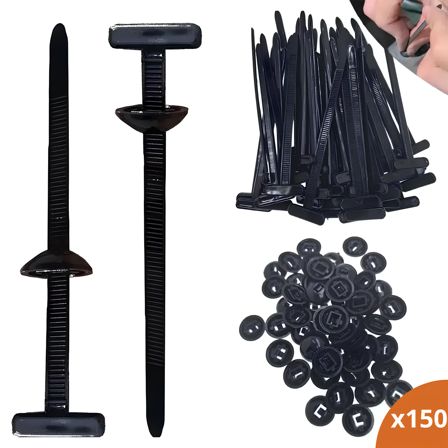 Hebillas para corbatas de nylon - Fijación universal