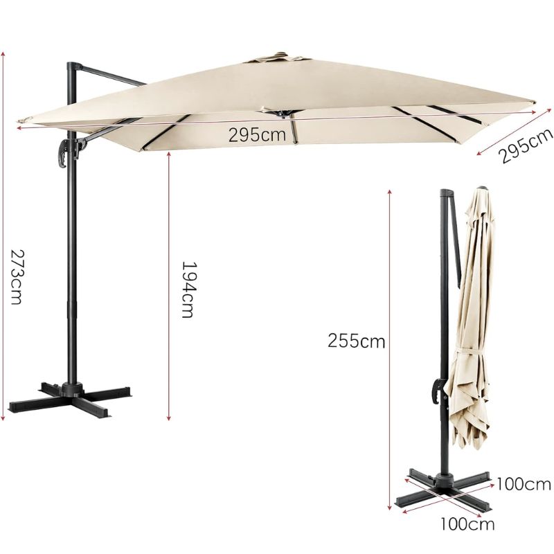 Sombrilla de jardín Beige