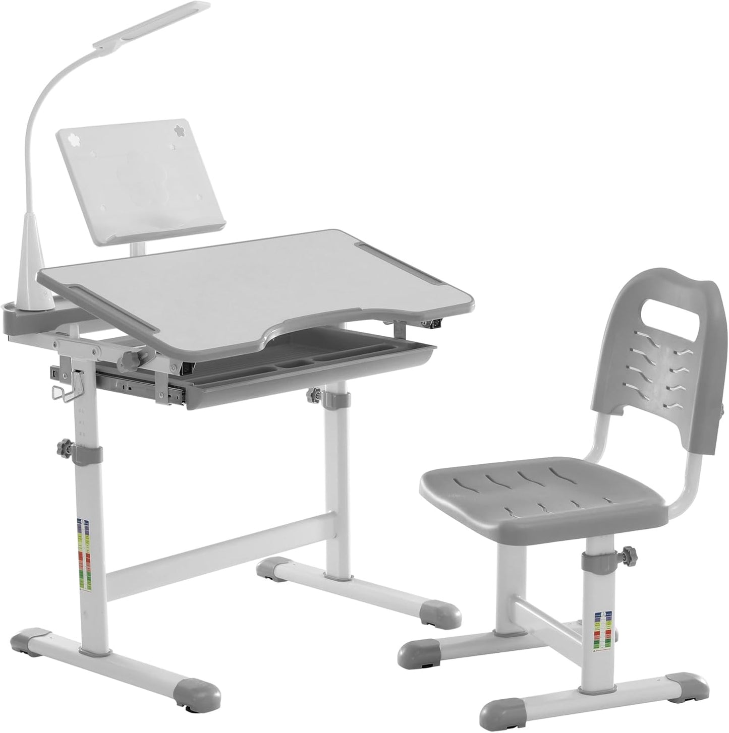 EduSpark Kids Study Hub - Conjunto funcional de escritorio y silla