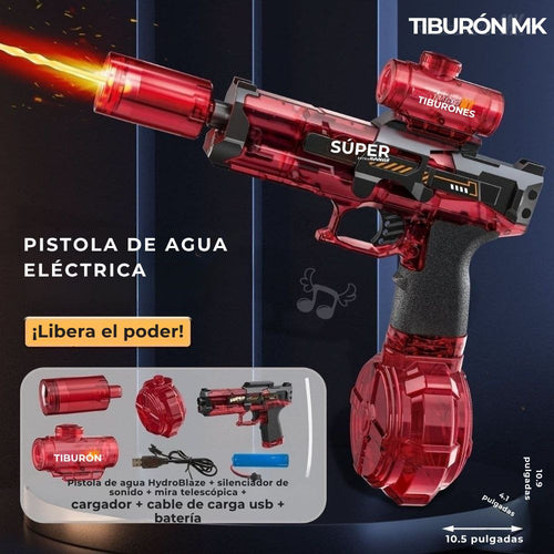 HydroBlaze™ - Pistola de agua eléctrica con efecto de llama