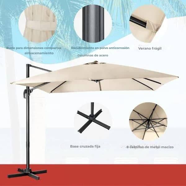 Sombrilla de jardín Beige