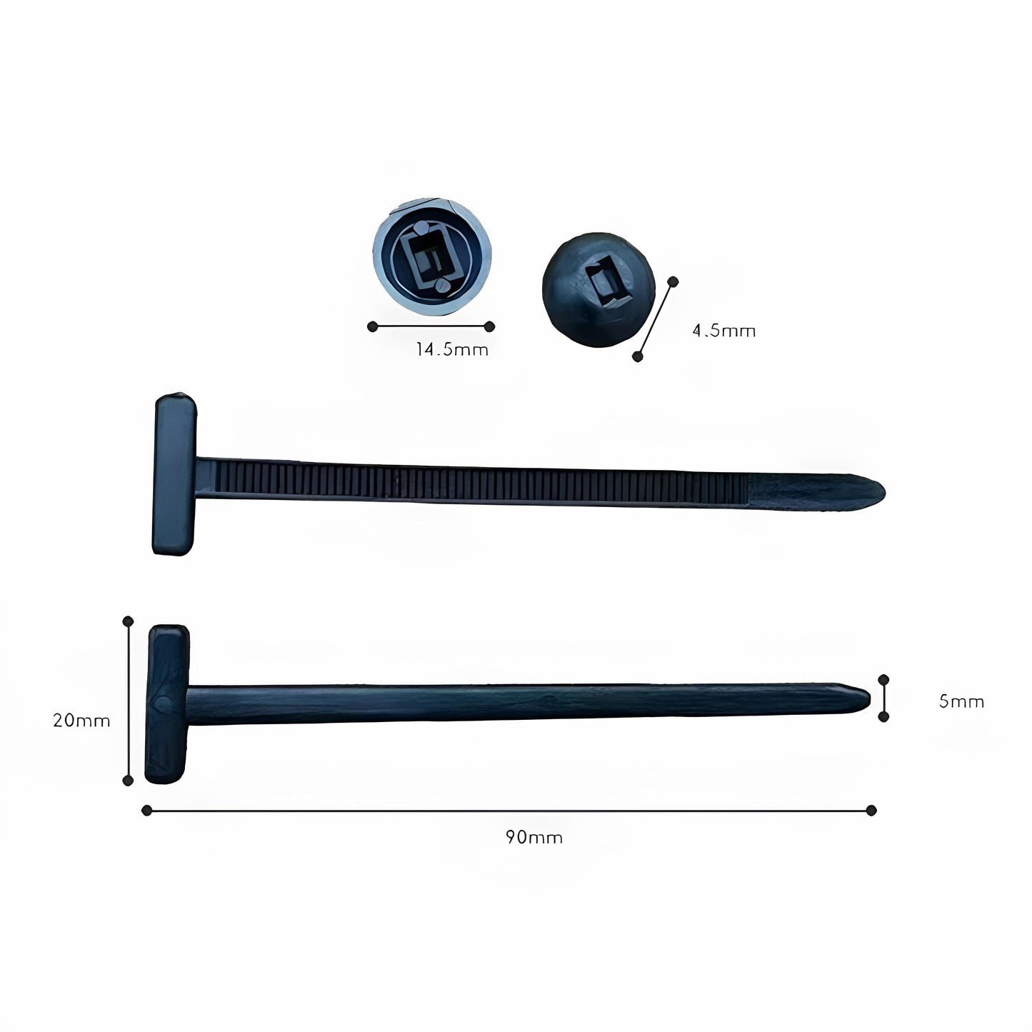 Hebillas para corbatas de nylon - Fijación universal